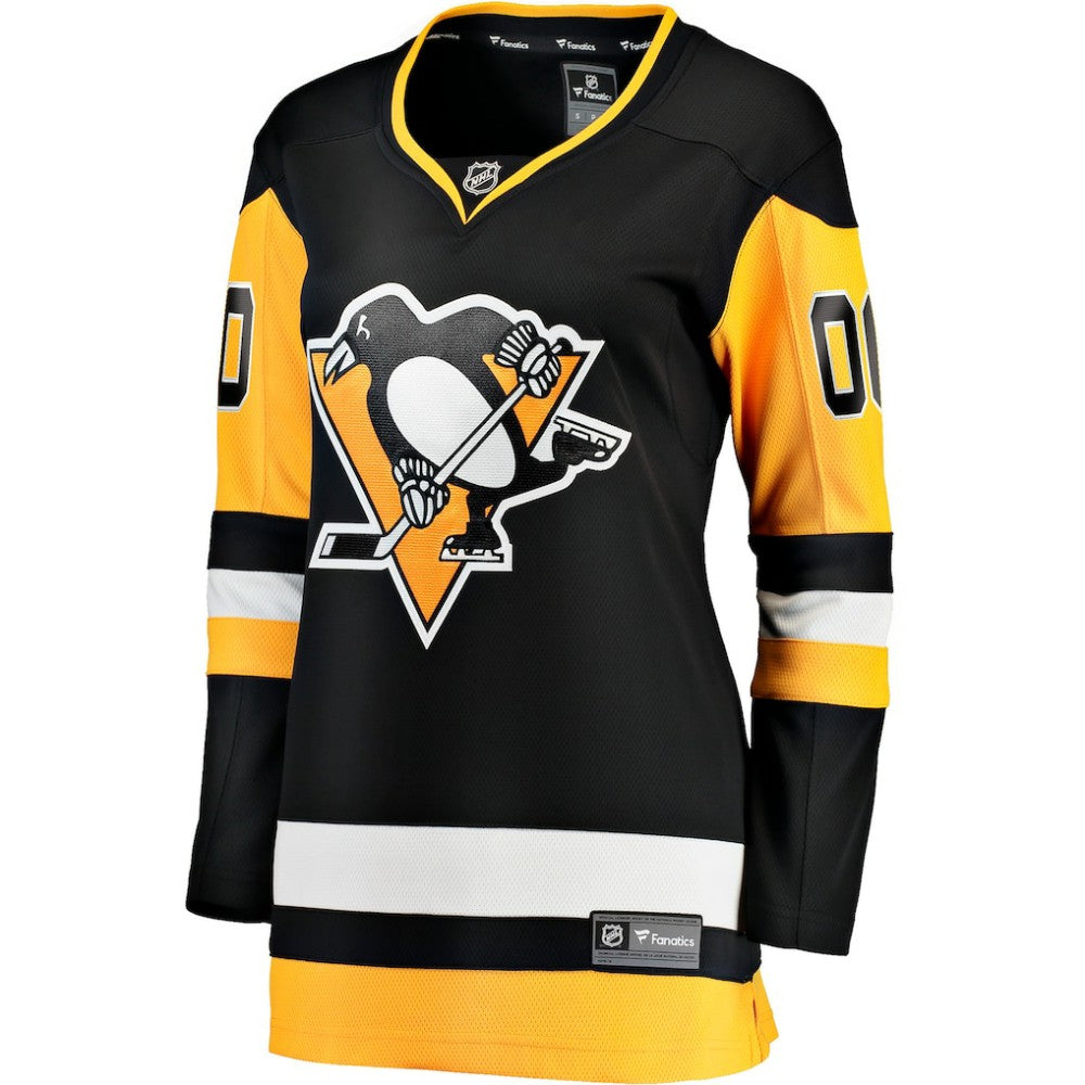 Pittsburgh Penguins Fanatics Women's Home Breakaway Custom Jersey Black