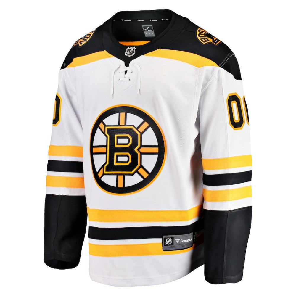 Boston Bruins Fanatics Away Breakaway Custom Jersey White