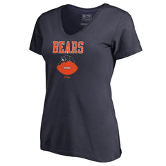 Chicago Bears Women's Vintage Team Lockup V-Neck T-Shirt - Navy cheap