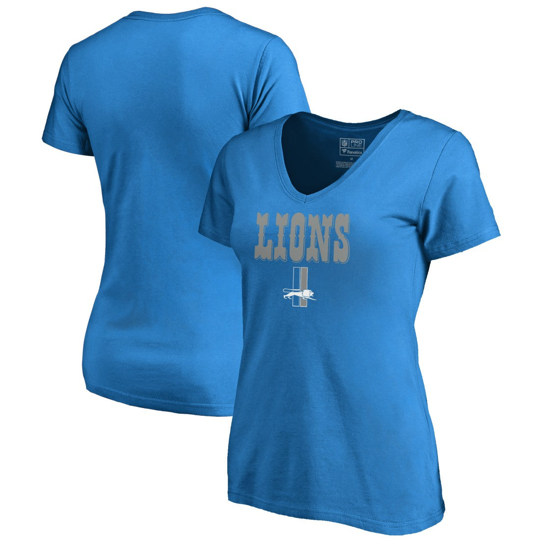 Detroit Lions Women's Vintage Team Lockup V-Neck T-Shirt - Blue outlet