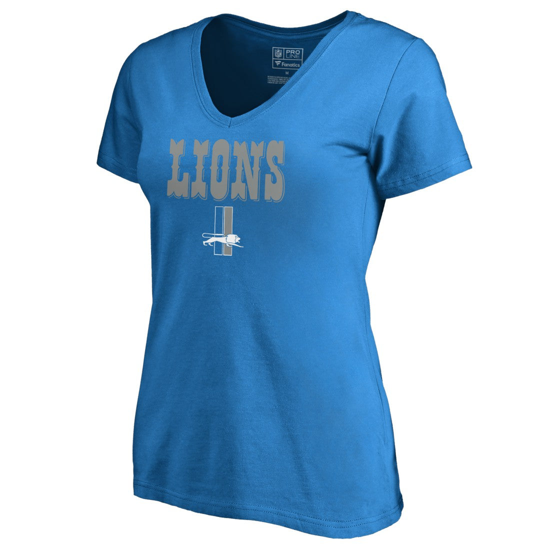 Detroit Lions Women's Vintage Team Lockup V-Neck T-Shirt - Blue outlet
