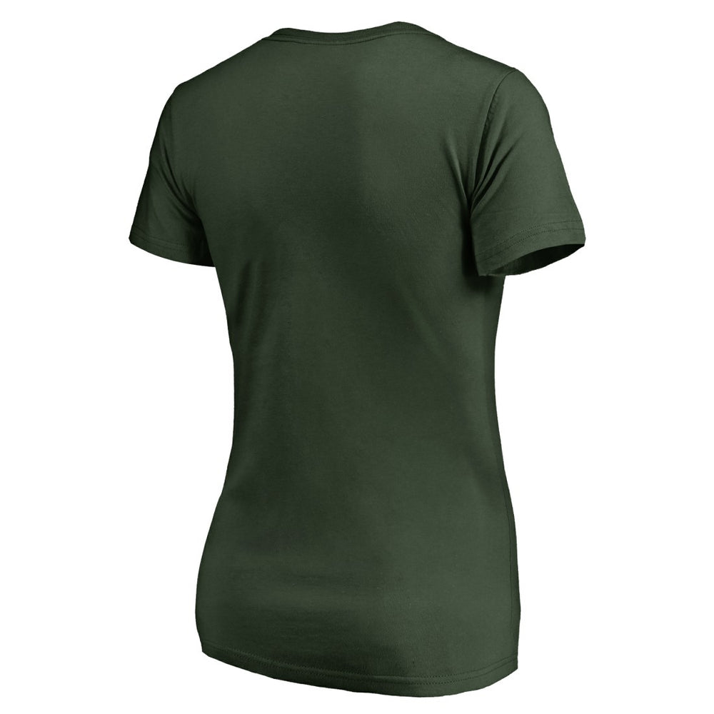 Green Bay Packers Women's Vintage Team Lockup V-Neck T-Shirt - Green outlet