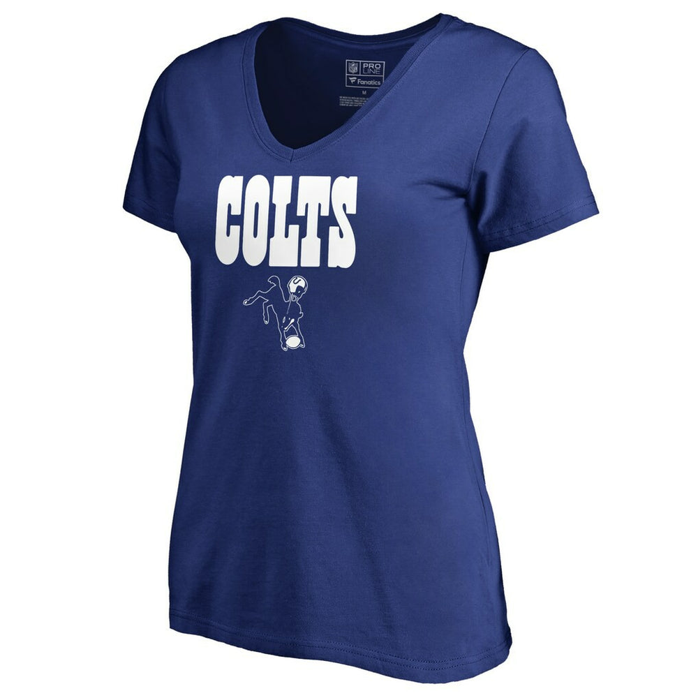 Indianapolis Colts Women's Vintage Team Lockup V-Neck T-Shirt - Royal on sale