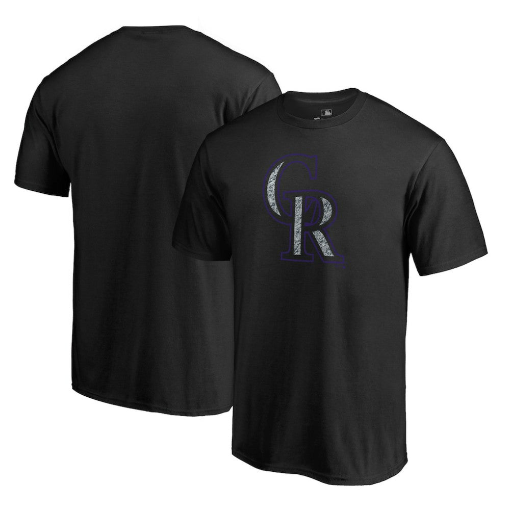 Colorado Rockies Static Logo T-Shirt - Black