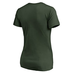 Athletics Women's Static Logo V-Neck T-Shirt - Green