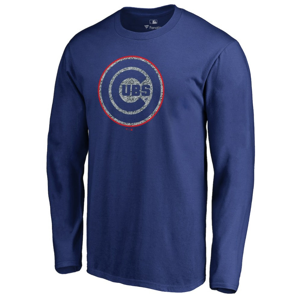 Chicago Cubs Static Logo Long Sleeve T-Shirt - Royal