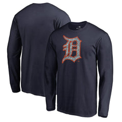Detroit Tigers Static Logo Long Sleeve T-Shirt - Navy