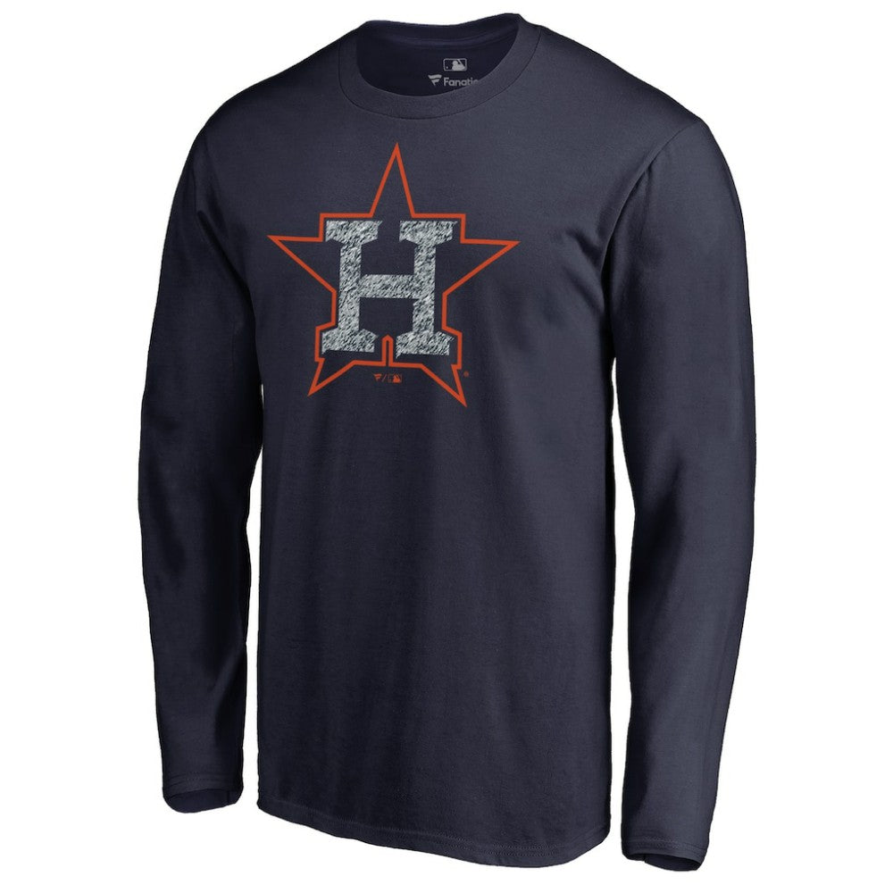 Houston Astros Static Logo Long Sleeve T-Shirt - Navy