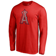 Los Angeles Angels Static Logo Long Sleeve T-Shirt - Red