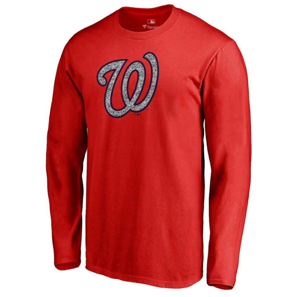 Washington Nationals Static Logo Long Sleeve T-Shirt - Red