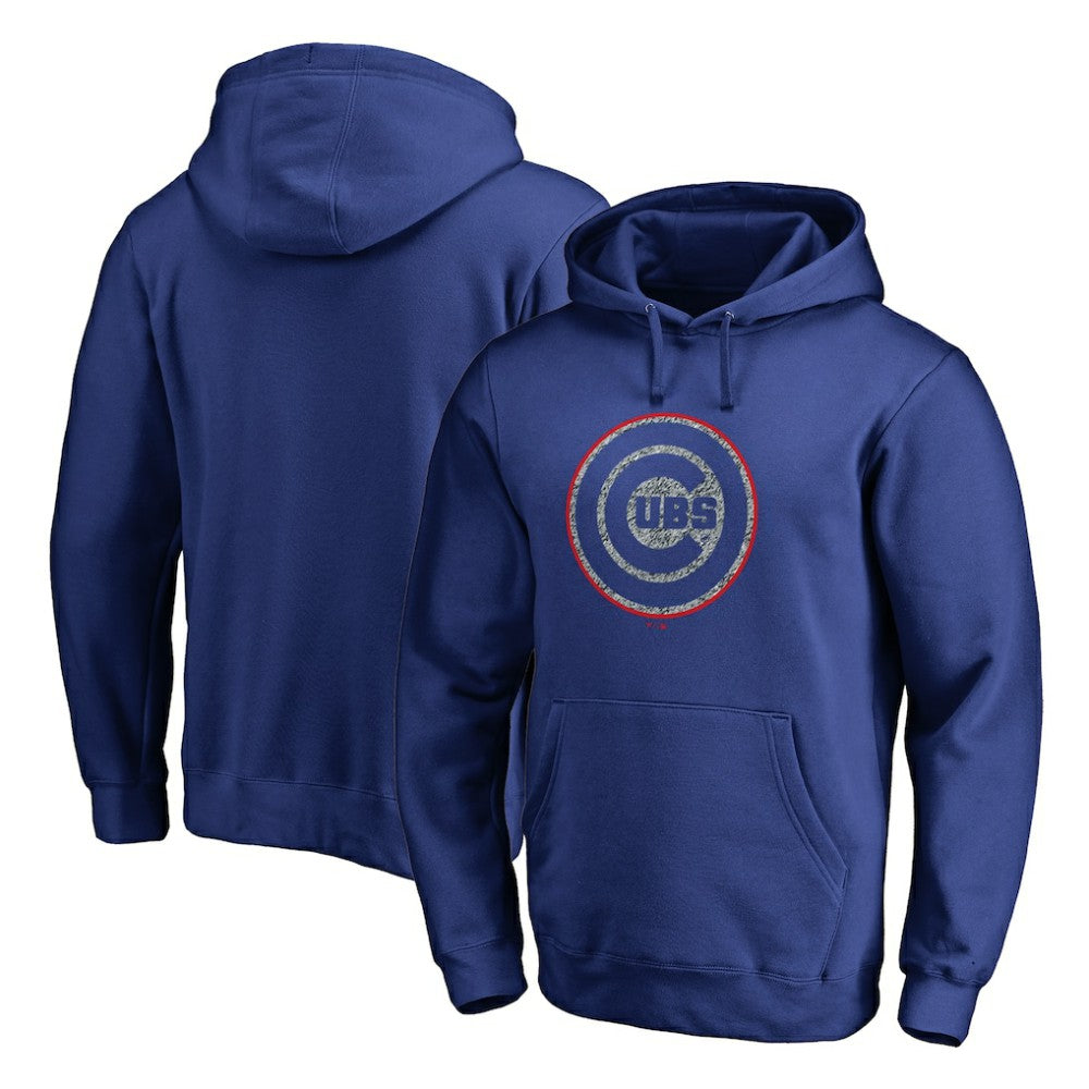 Chicago Cubs Static Logo Pullover Hoodie - Royal