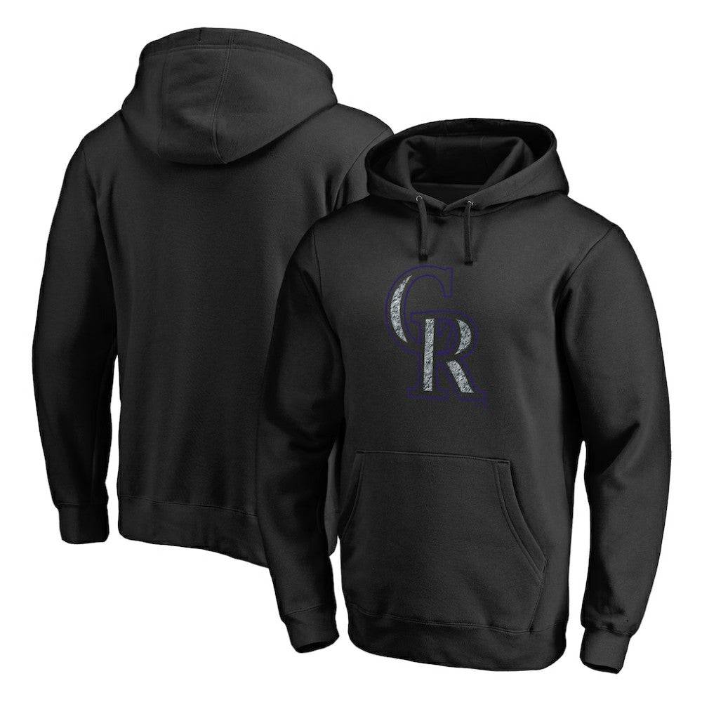 Colorado Rockies Static Logo Pullover Hoodie - Black