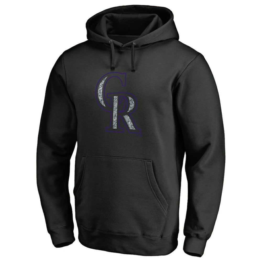 Colorado Rockies Static Logo Pullover Hoodie - Black