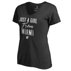 Miami Heat Women's Just a Girl V-Neck T-Shirt - Black cheap