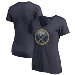 Buffalo Sabres Women's Static Logo V-Neck T-Shirt Navy