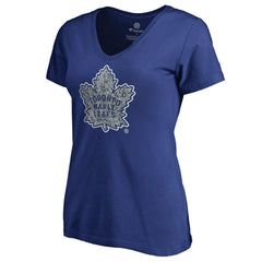 Toronto Maple Leafs Women's Static Logo V-Neck T-Shirt Royal