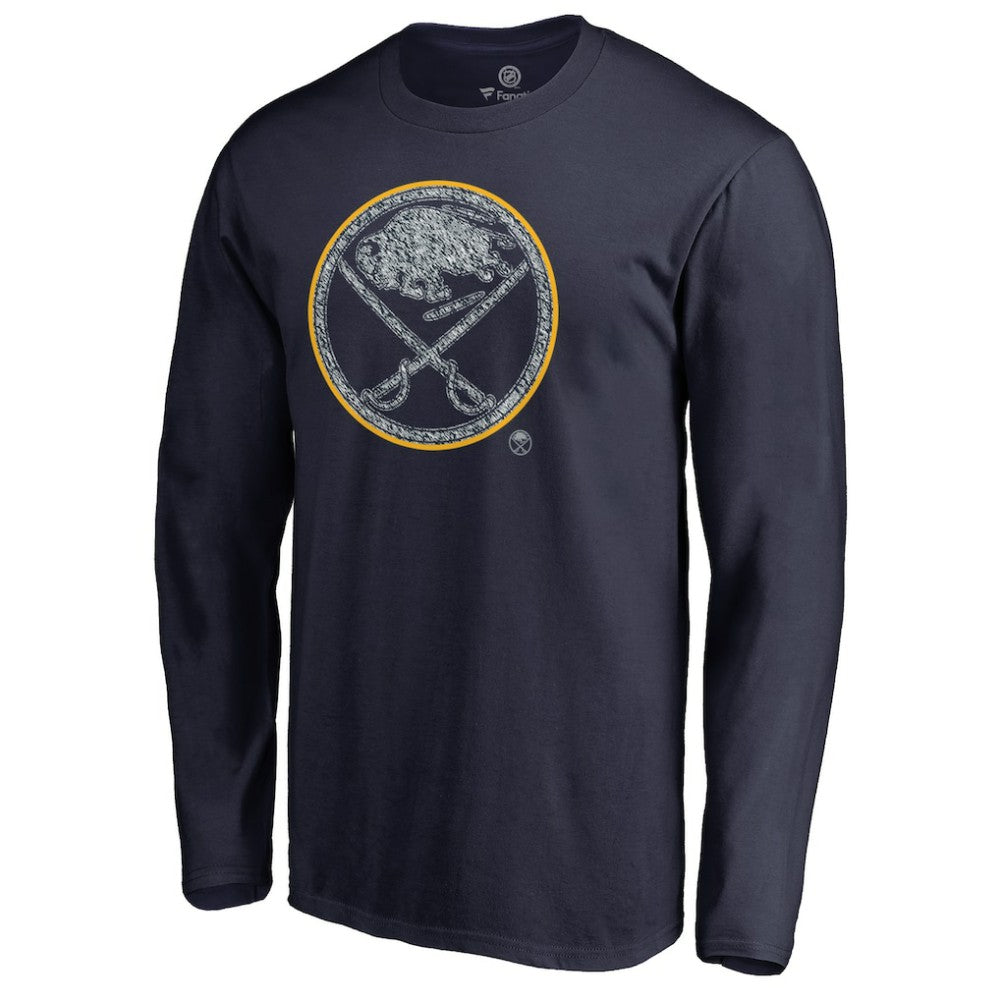 Buffalo Sabres Static Logo Long Sleeve T-Shirt Navy