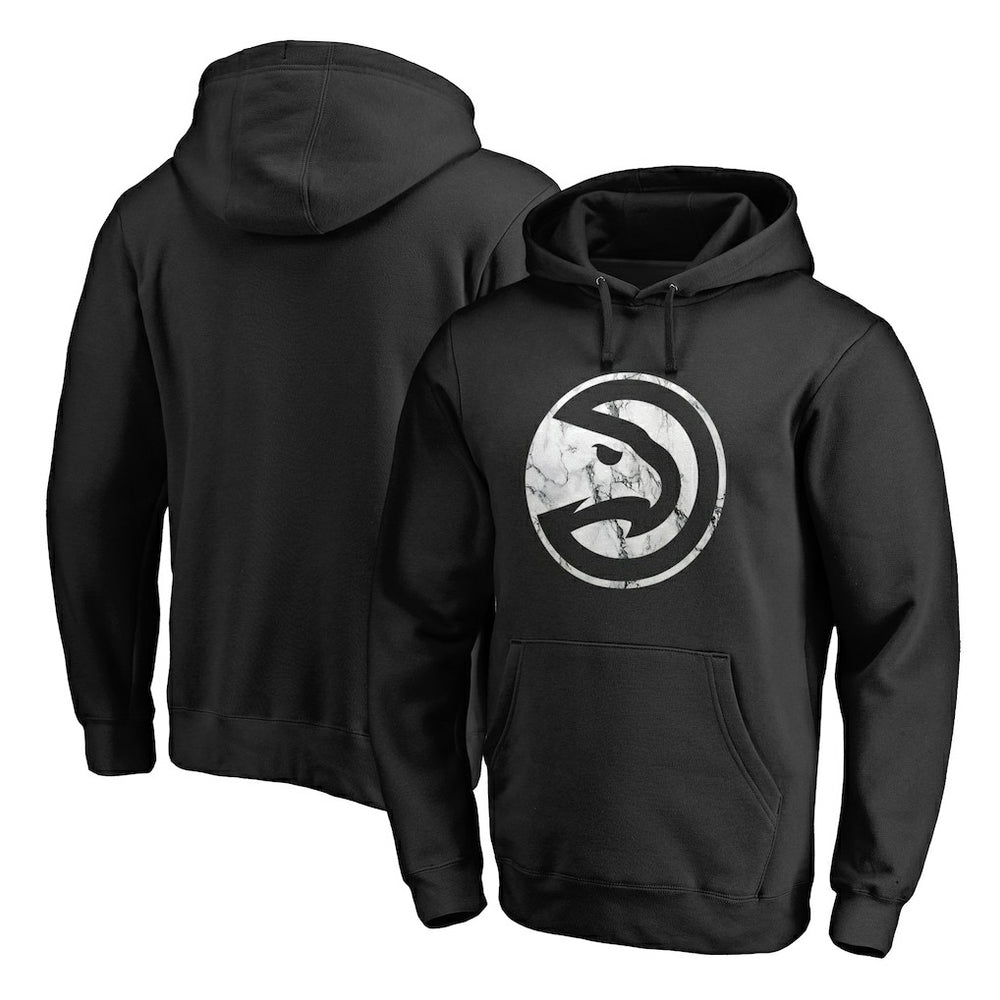 Atlanta Hawks Marble Logo Pullover Hoodie - Black discount