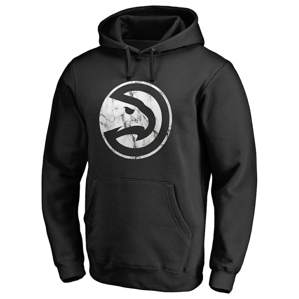 Atlanta Hawks Marble Logo Pullover Hoodie - Black discount