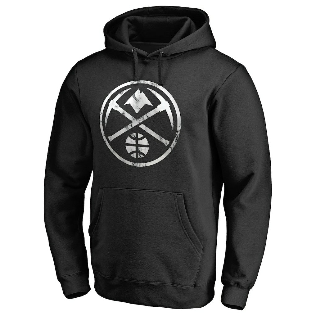 Denver Nuggets Marble Logo Pullover Hoodie sale - Black outlet