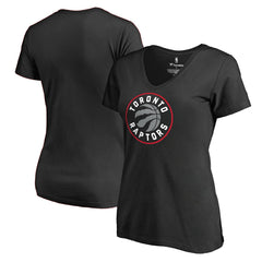 Toronto Raptors Women's Primary Logo V-Neck T-Shirt - Black online