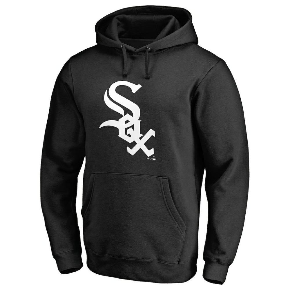 Chicago White Sox Official Wordmark Fitted Pullover Hoodie - Black