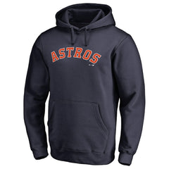 Houston Astros Official Wordmark Fitted Pullover Hoodie - Navy