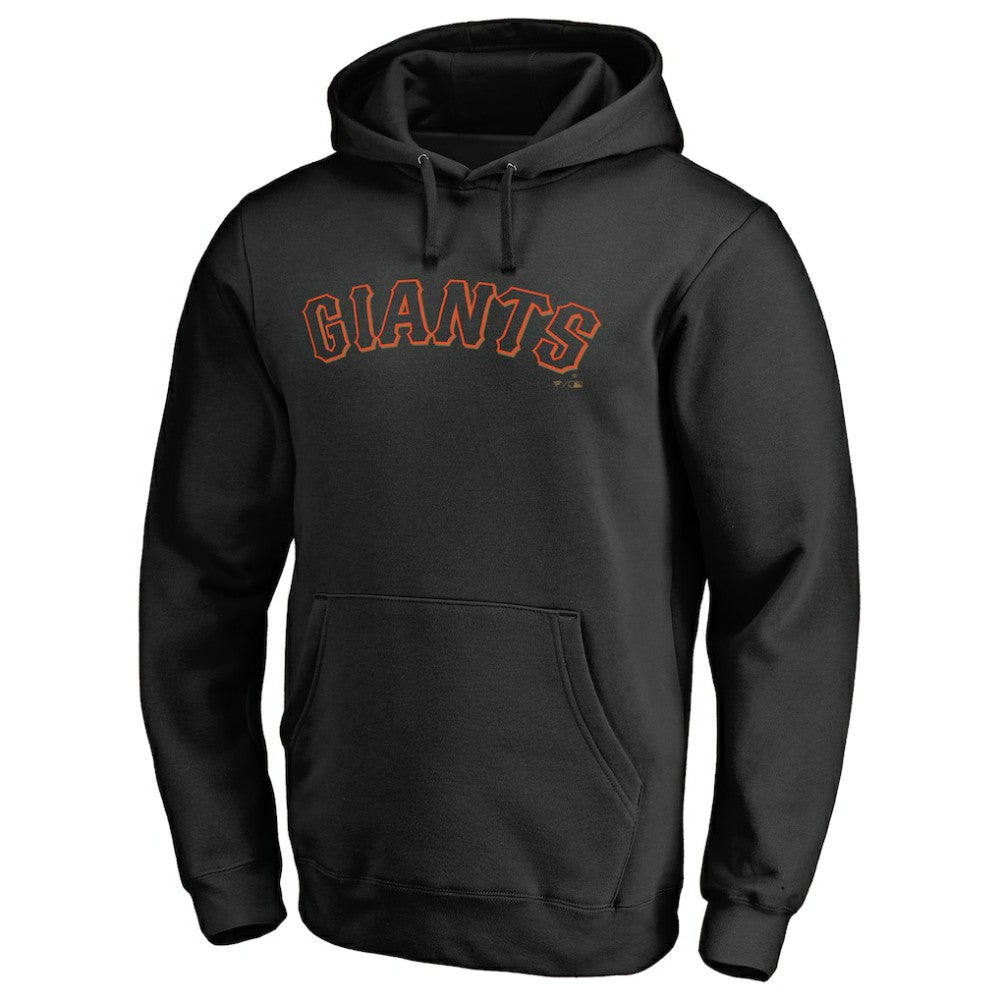 San Francisco Giants Official Wordmark Fitted Pullover Hoodie - Black