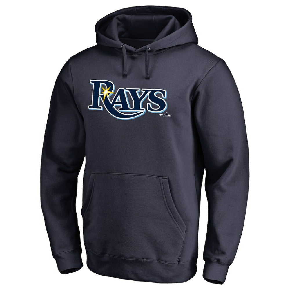 Tampa Bay Rays Official Wordmark Fitted Pullover Hoodie - Navy