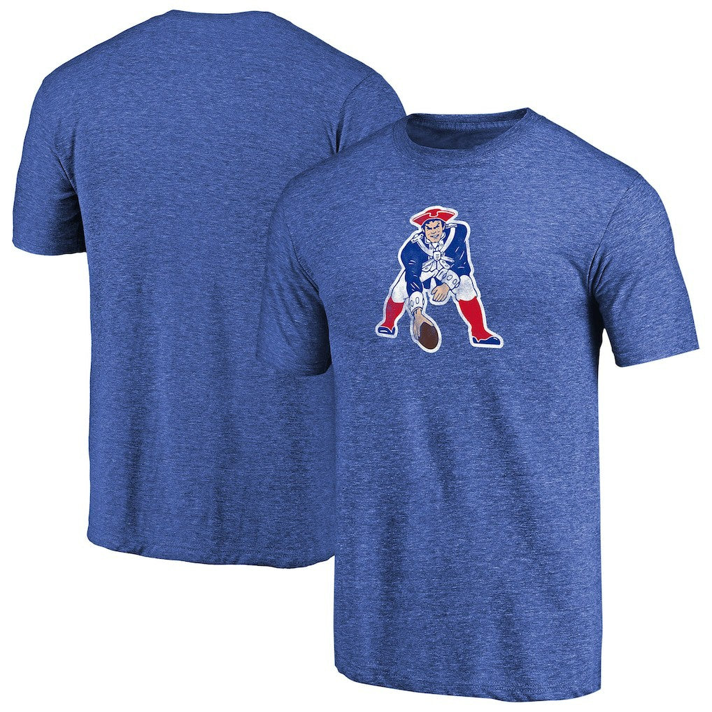 New England Patriots Throwback Logo Tri-Blend II T-Shirt - Royal cheap