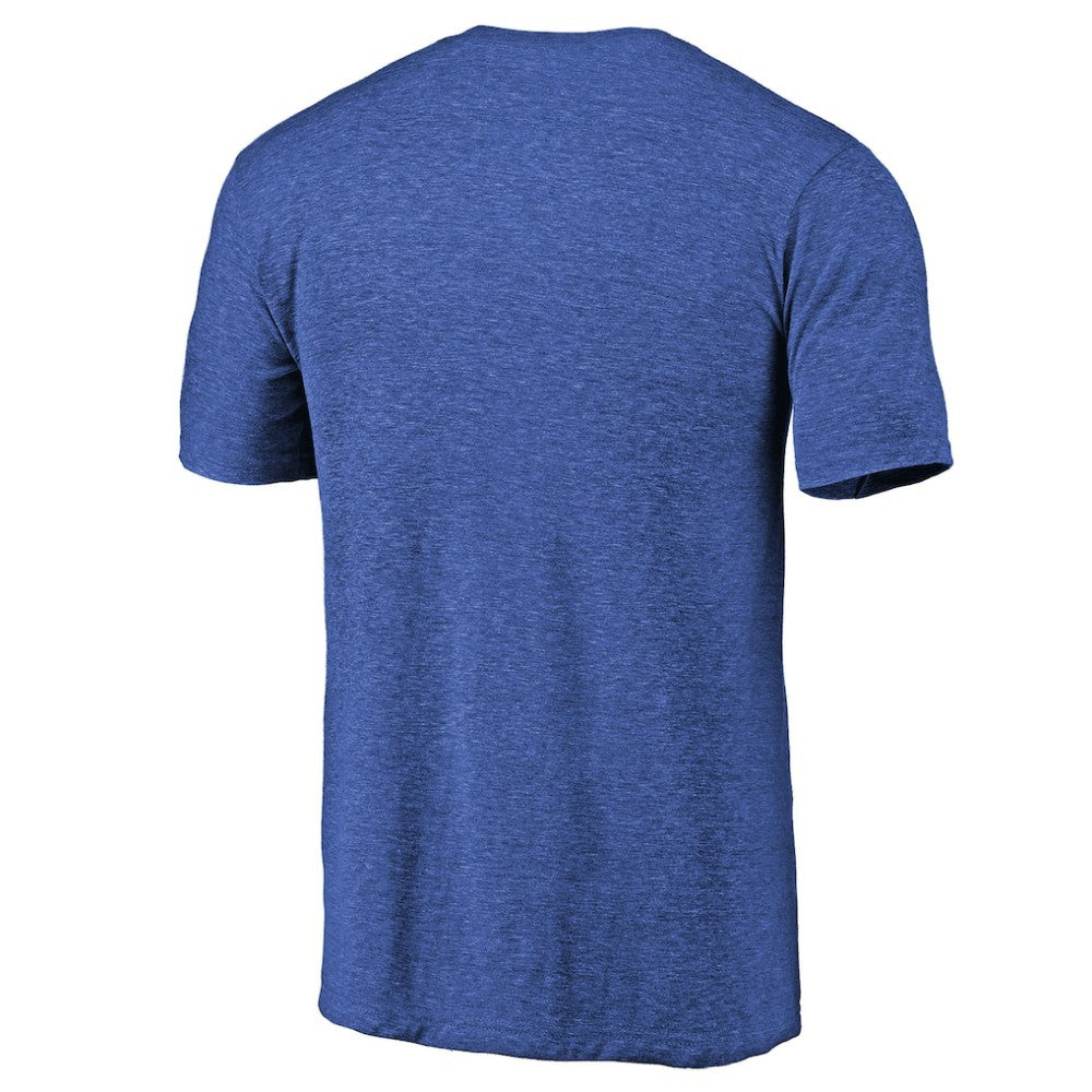 New York Islanders Throwback Vintage Logo Tri-Blend T-Shirt Royal