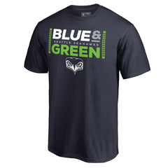 Seattle Seahawks Alternate Team Logo Gear Blue & Green T-Shirt - College Navy outlet