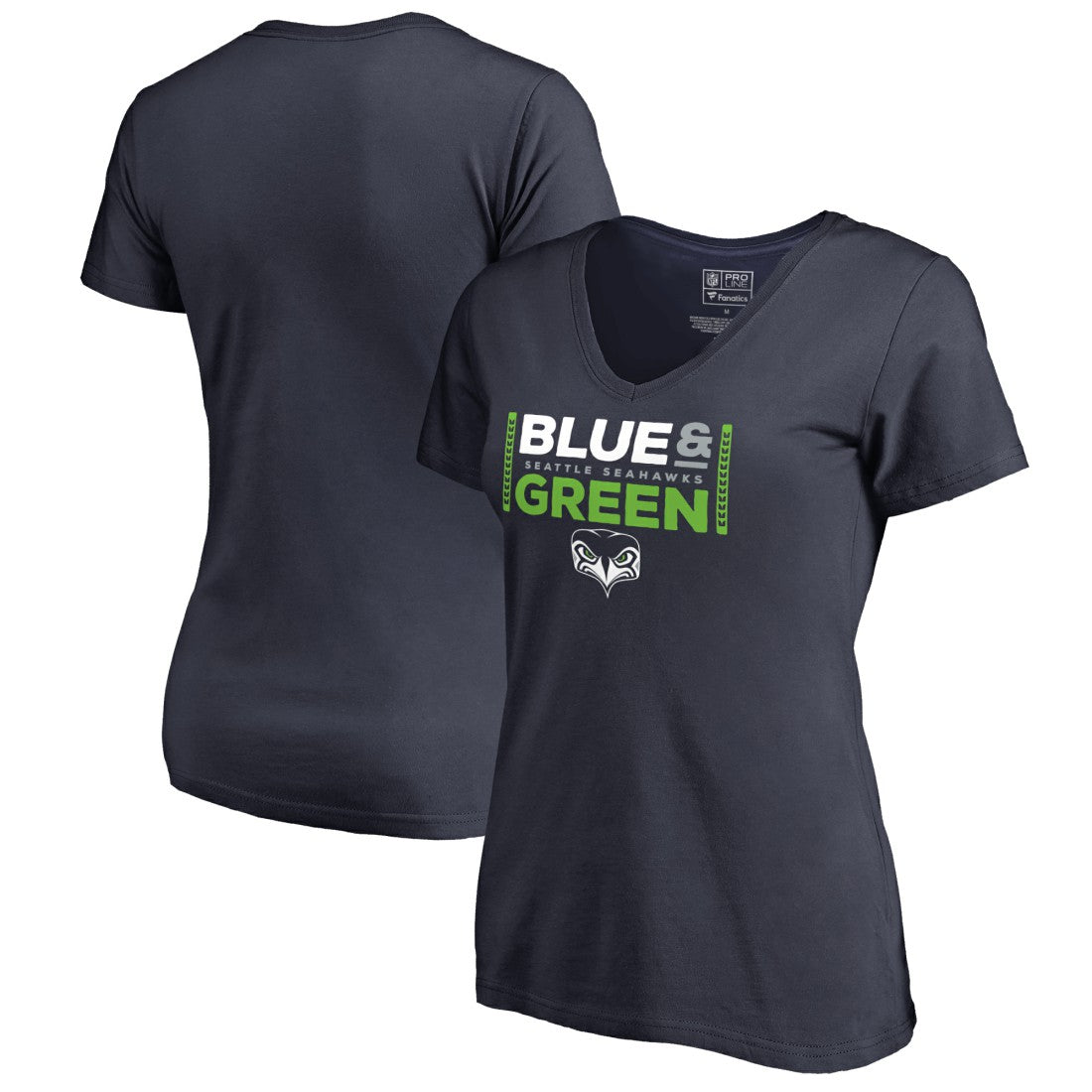 Seattle Seahawks Women's Alternate Team Logo V-Neck T-Shirt - Navy online
