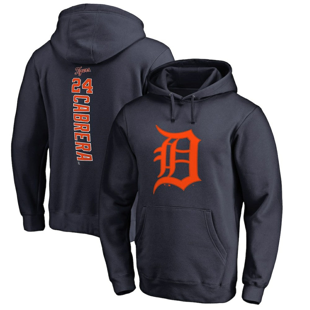 Miguel Cabrera Detroit Tigers Backer Pullover Hoodie - Navy