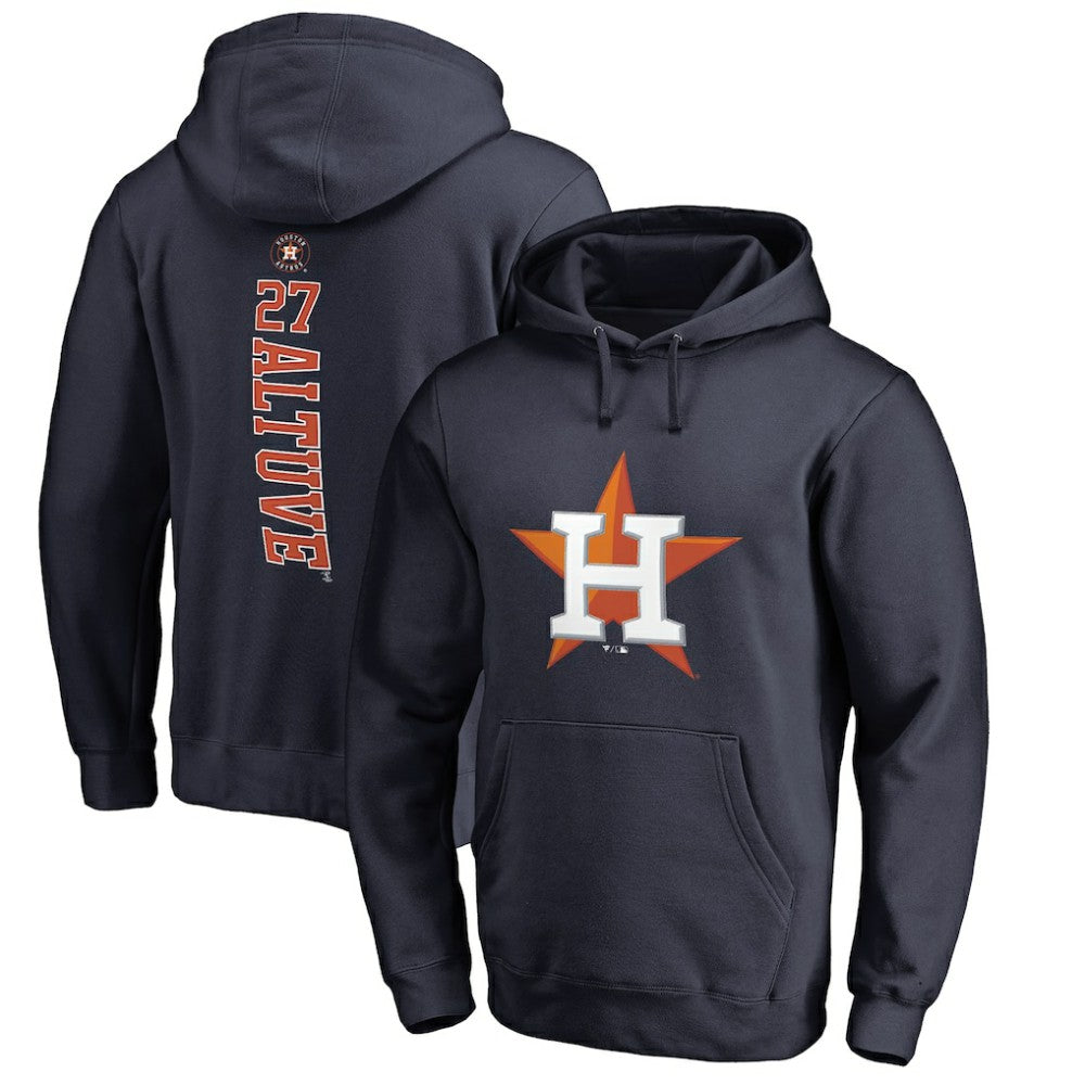 Jose Altuve Houston Astros Backer Pullover Hoodie - Navy