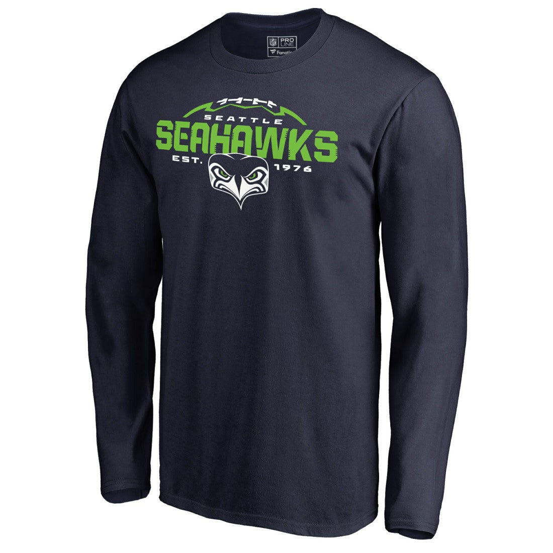 Seattle Seahawks Alternate Team Logo Gear Flea Flicker Long Sleeve T-Shirt - College Navy outlet