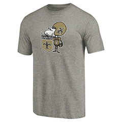 New Orleans Saints Throwback Logo Tri-Blend T-Shirt - Ash on sale