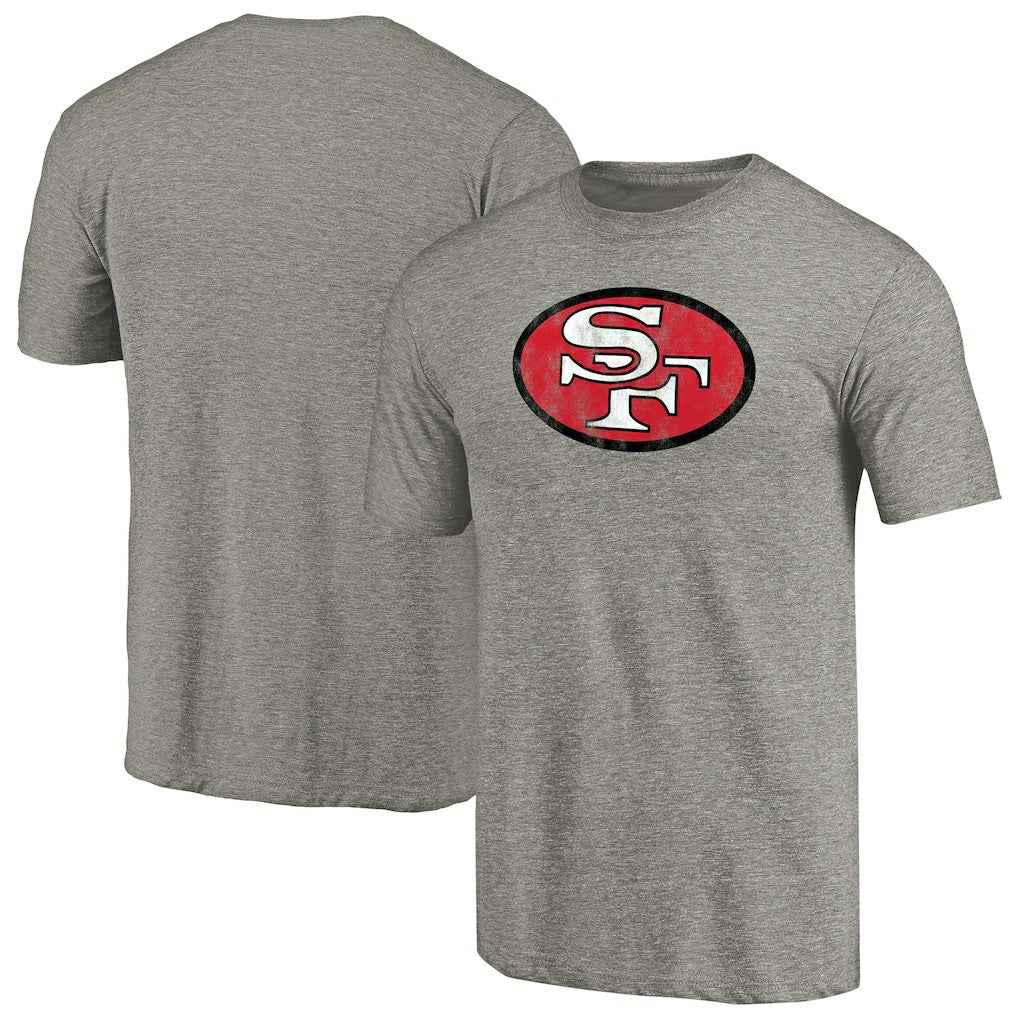 San Francisco 49ers Throwback Logo Tri-Blend T-Shirt - Ash for sale
