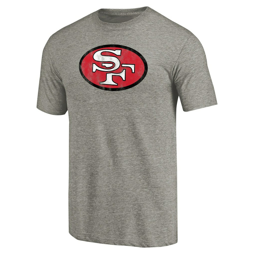 San Francisco 49ers Throwback Logo Tri-Blend T-Shirt - Ash for sale