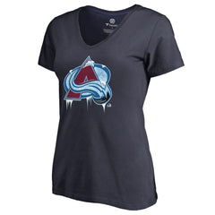 Colorado Avalanche Women's Fan Favorite Team Slogan V-Neck T-Shirt Navy