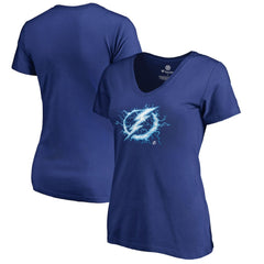 Tampa Bay Lightning Women's Fan Favorite Team Slogan V-Neck T-Shirt Blue