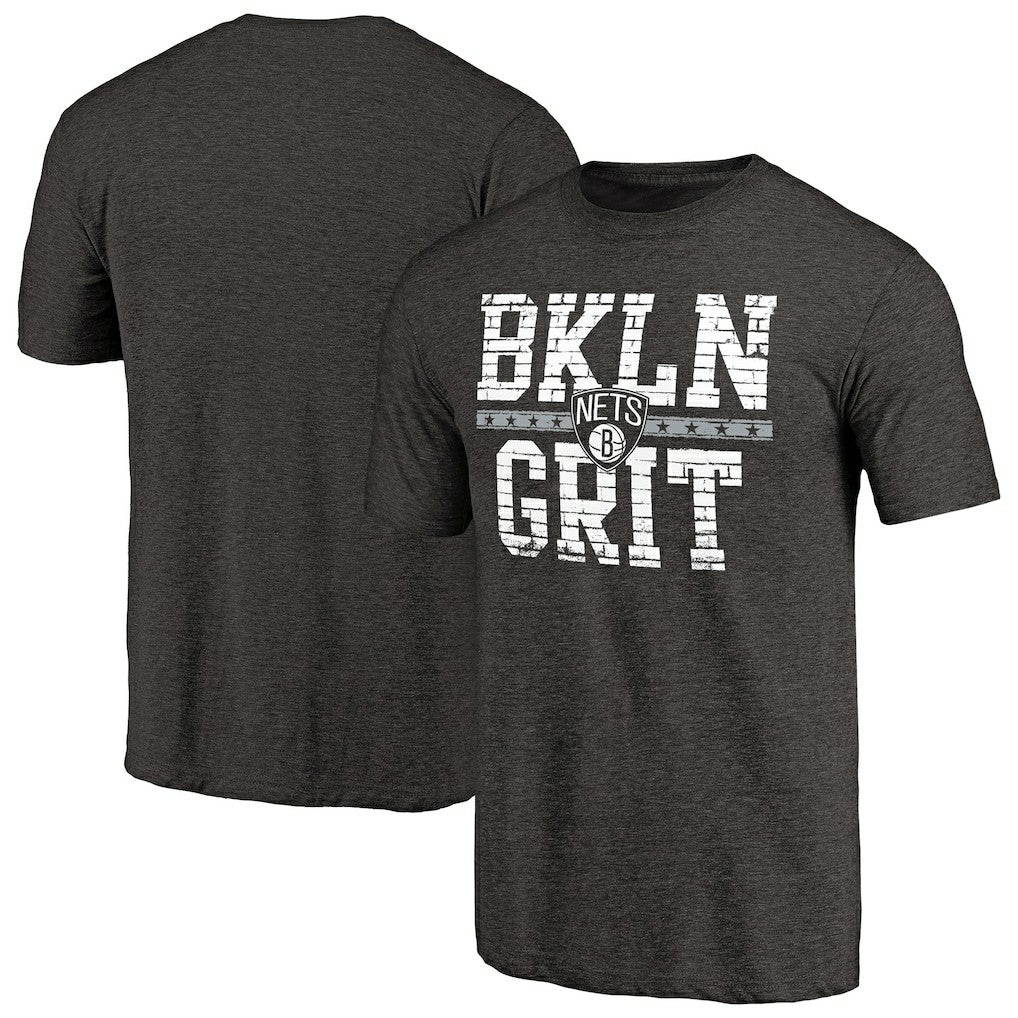 Brooklyn Nets Brick Work Hometown Collection Tri-Blend T-Shirt - Black shop