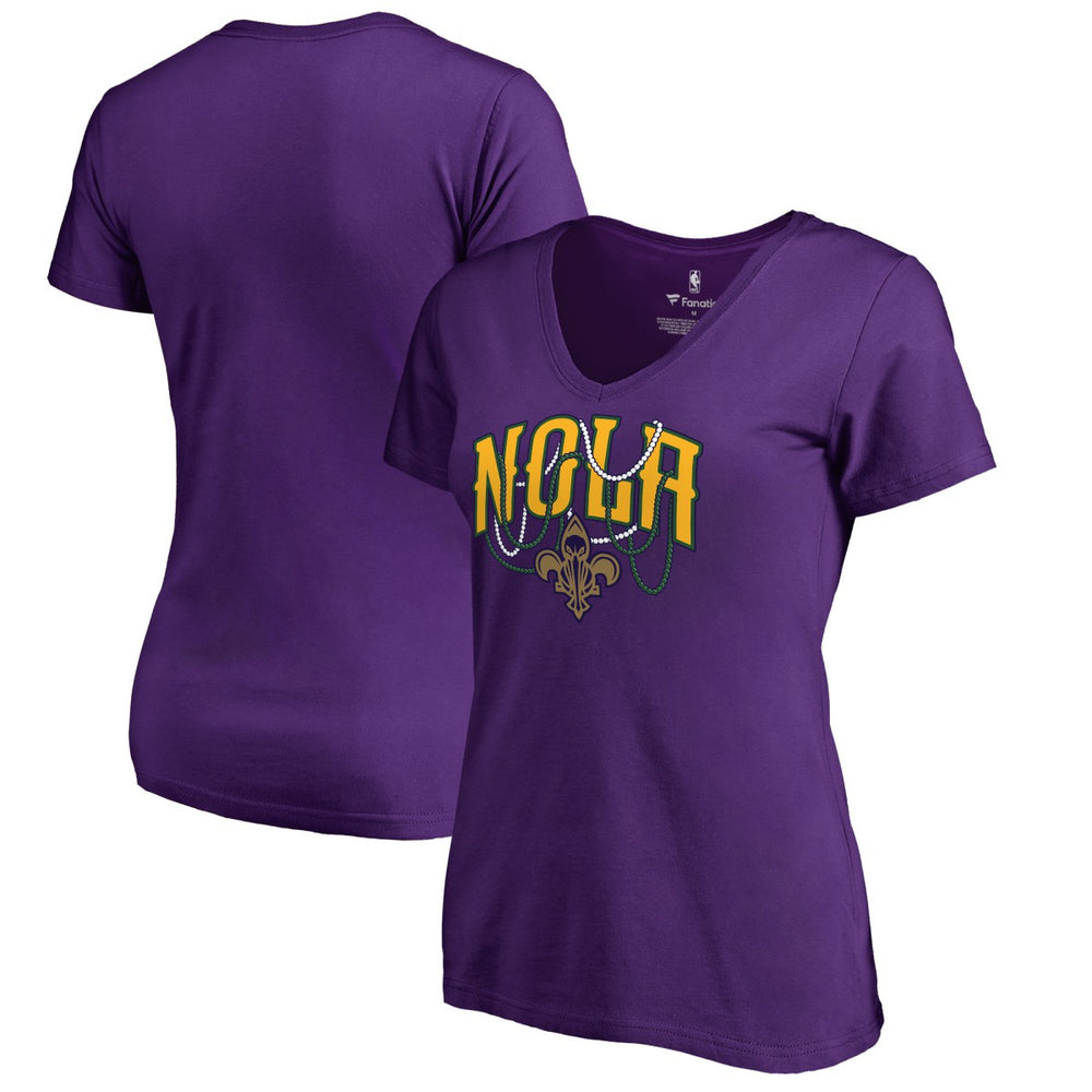 New Orleans Pelicans Women's NOLA Beads Hometown Collection T-Shirt - Purple outlet