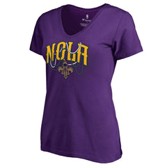 New Orleans Pelicans Women's NOLA Beads Hometown Collection T-Shirt - Purple outlet
