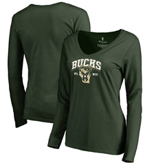 Milwaukee Bucks Women's Wisconsin Basketball Hometown Collection Long Sleeve T-Shirt - Green outlet