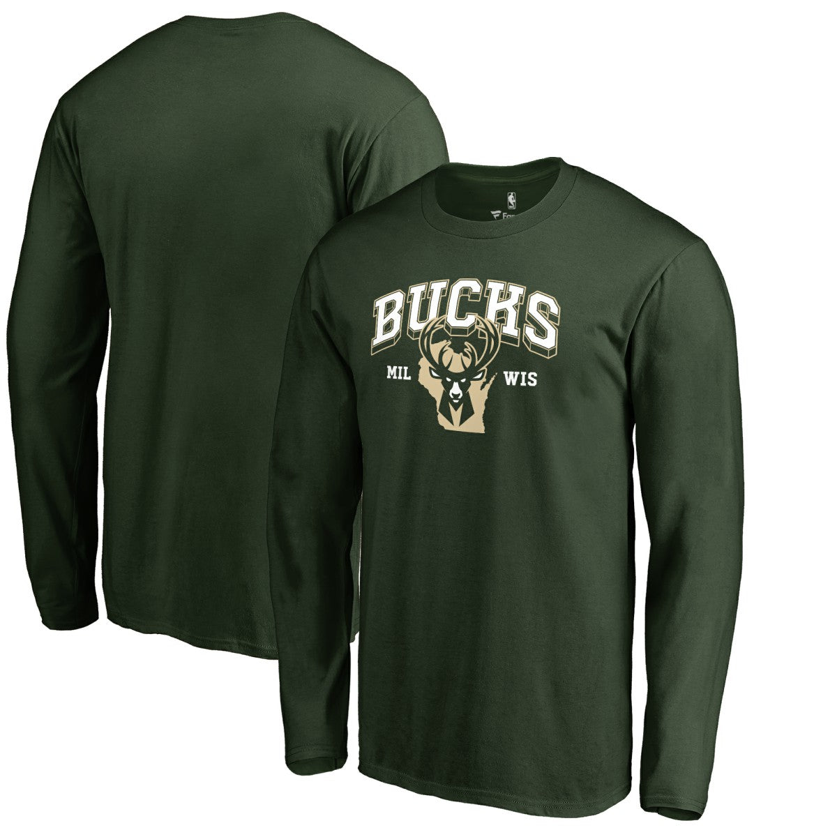 Milwaukee Bucks Wisconsin Basketball Hometown Collection Long Sleeve T-Shirt - Green for sale