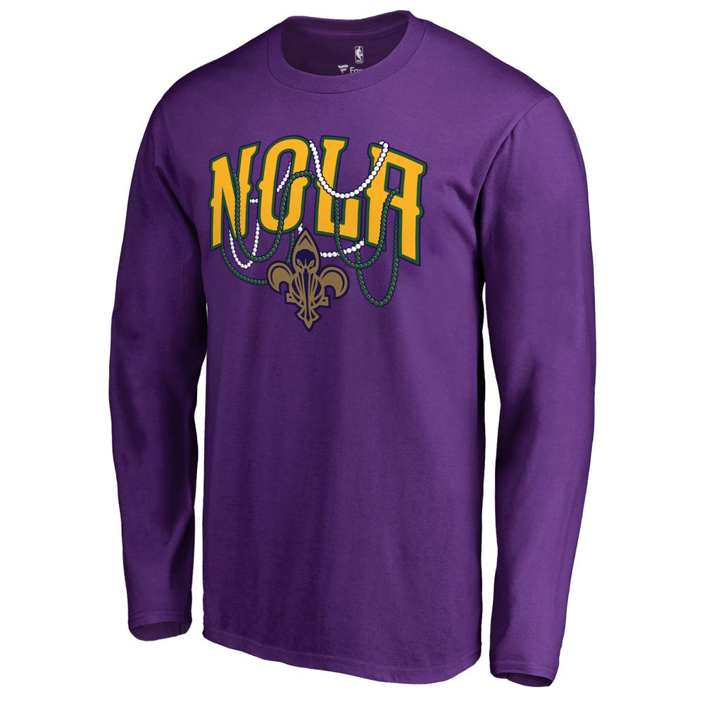 New Orleans Pelicans NOLA Beads Hometown Collection Long Sleeve T-Shirt - Purple outlet