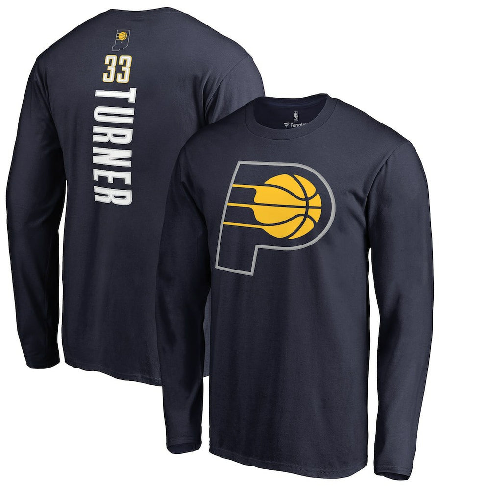 Myles Turner Indiana Pacers Long Sleeve Backer Name and Number T-Shirt - Navy outlet