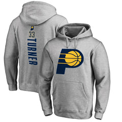 Myles Turner Indiana Pacers Backer Name and Number Pullover Hoodie - Heathered Gray online