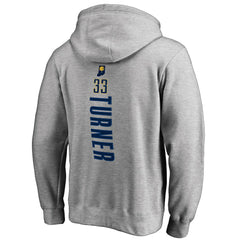 Myles Turner Indiana Pacers Backer Name and Number Pullover Hoodie - Heathered Gray online